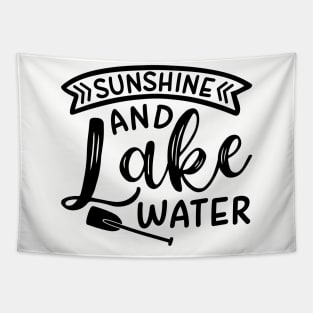 Sunshine and Lake Water Camping Kayaking Tapestry