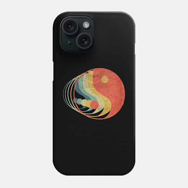 Yin Yang Buddhist Symbol Retro Vintage Color Phone Case by bridgewalker