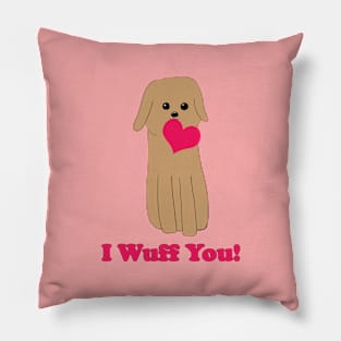 I Wuff You! (Dog With Heart) Pillow