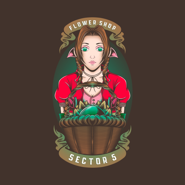 Discover Flower Shop - Final Fantasy Vii - T-Shirt