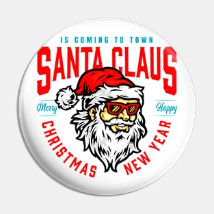 Merry Christmas with Santa Pin