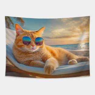 tomcat summer vacation Tapestry