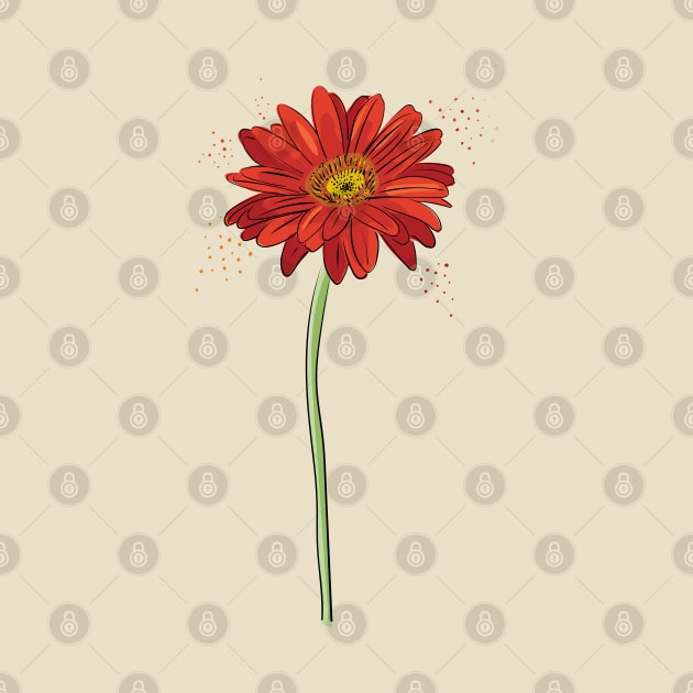 Gerbera red star by Catdog