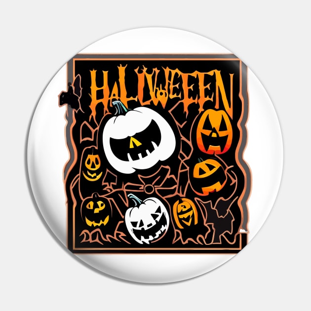 Halloween Pumpkin Pin by MindGlowArt