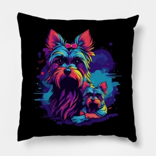 Yorkshire Terrier Fathers Day Pillow