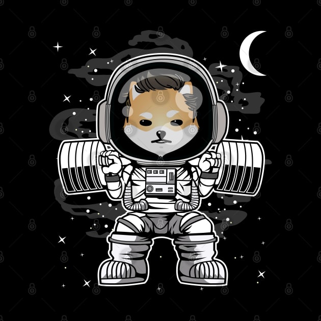 Astronaut Lifting Dogelon Mars ELON Coin To The Moon Crypto Token Cryptocurrency Blockchain Wallet Birthday Gift For Men Women Kids by Thingking About