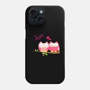 Valentines Day Owls Phone Case