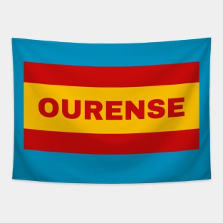 Ourense City in Spanish Flag Colors Tapestry