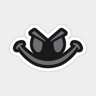 Gray Evil Smiley Magnet