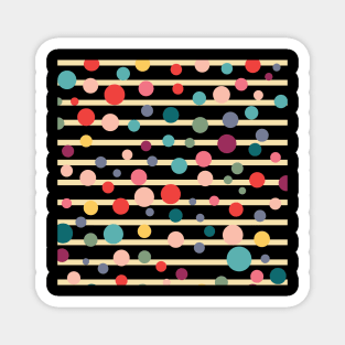 Colorfull Dots and Lines Magnet