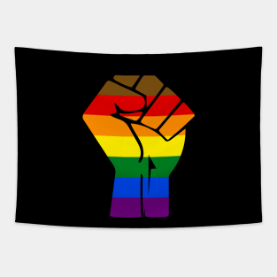 Black Lives Matter Fist LGBT People of Color Pride Plag Tapestry