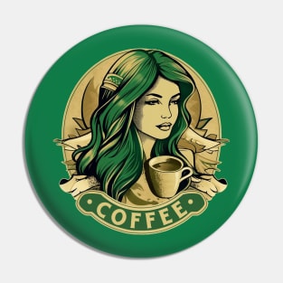 Coffee Girl Pin