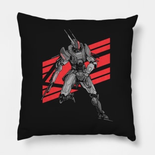 Jackrabbot Black Red Pillow