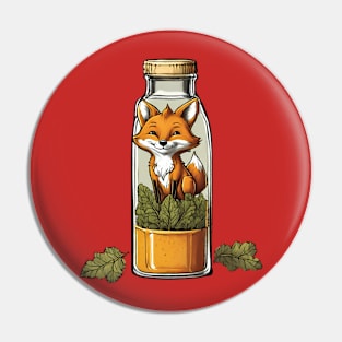 fox stuck in the bottle Pin