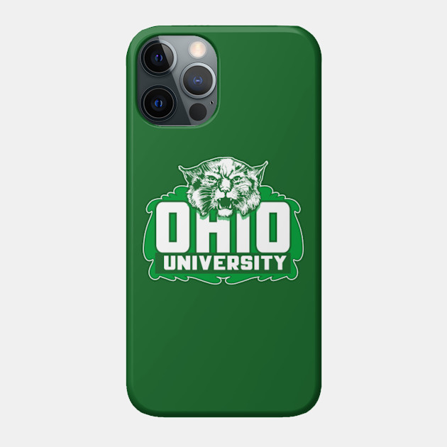 Ohio U. Bobcat Vintage Mascot Logo Clean - Ohio - Phone Case