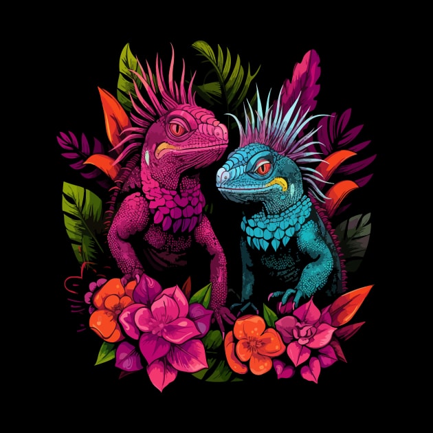 Iguana Couple Valentine by JH Mart