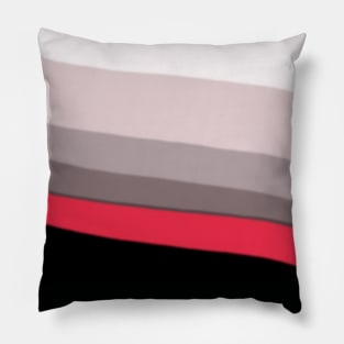 On a Curve - Candy Apple Red Pillow