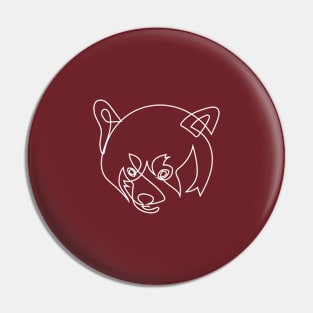 Red Panda One line Pin