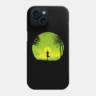 Tree pose - yoga - meditation Phone Case