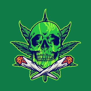 Cannabis Skull - Marijuana weed T-Shirt