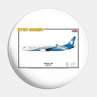 Boeing B737-900ER - Oman Air (Art Print) Pin