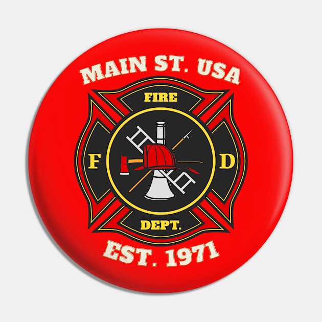 Main St. USA Fire Department Pin by Married to a DisneyAddict