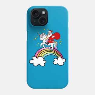 Santa claus and unicorn Phone Case