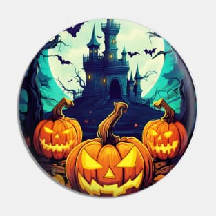 Goosebumps Halloween Pumpkins Garden Castle Pin