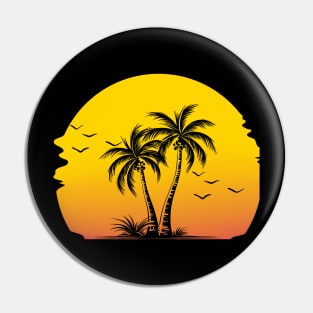 Retro Sunset Vibes Pin