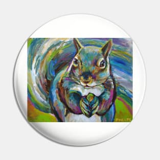 Colorful Springtime SQUIRREL Pin