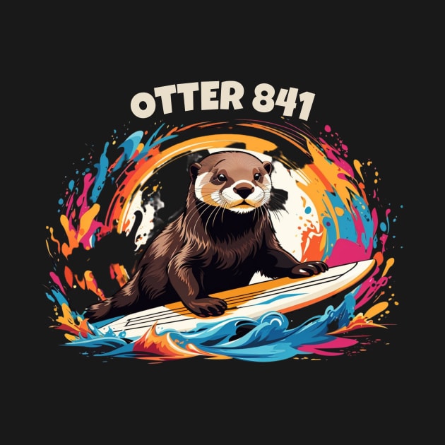 Surfing Otter 841 Otter My Way California Sea Otter by Imou designs