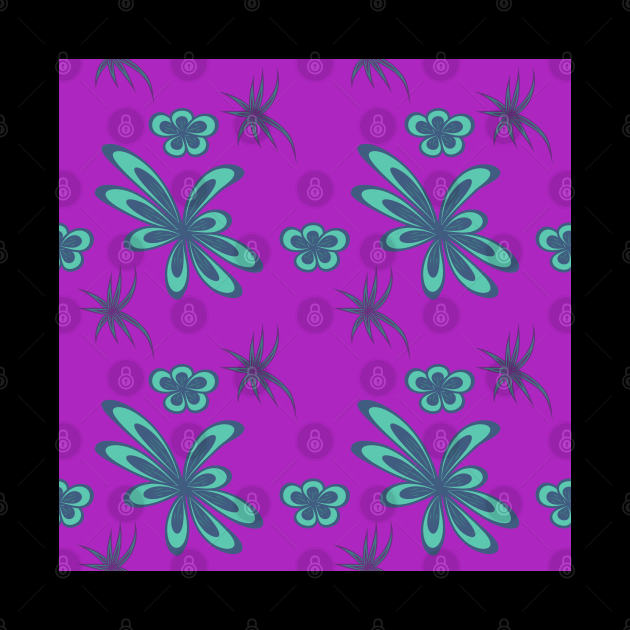 abstract seamless floral pattern exotic shapes by Eskimos