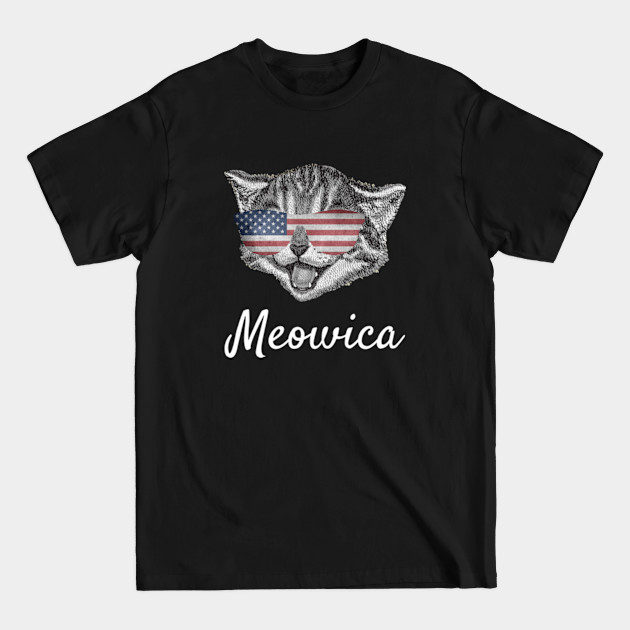 Disover 4th of July Cat Meowica Design - 4th Of July Cat - T-Shirt