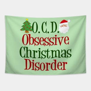 Cute Obsessive Christmas Disorder Tapestry