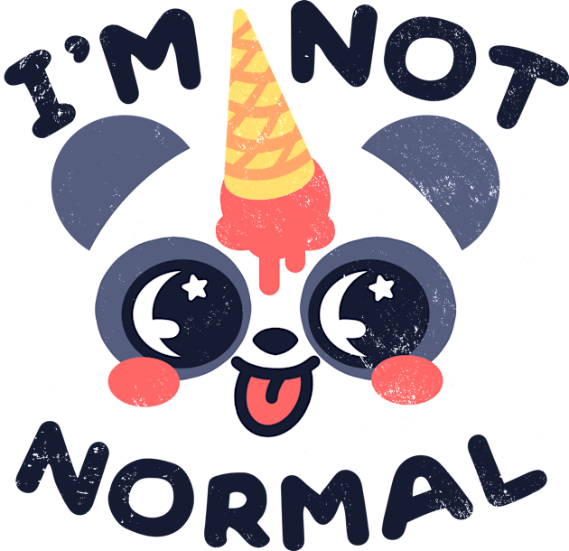 Pandacorn not normal Kids T-Shirt by NemiMakeit