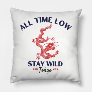 all time low red dragon Pillow