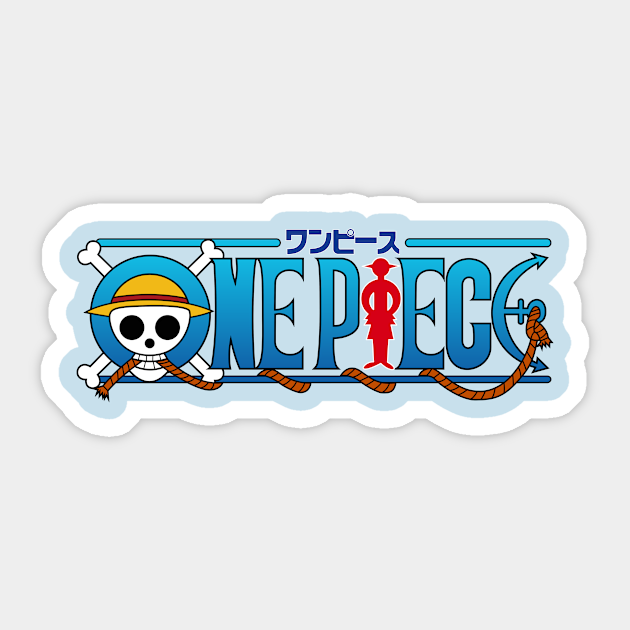 One Piece Logo Series One Piece Luffy Straw Hat Pirate Sluffy Sticker Teepublic