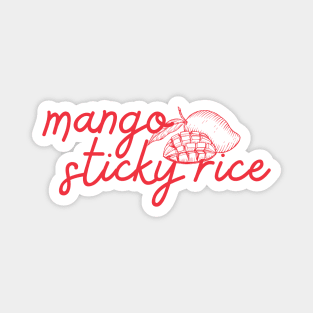 mango sticky rice - Thai red - Flag color - with sketch Magnet