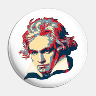 Beethoven Pop Art Pin