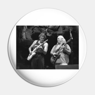 Jeff Pevar and David Crosby CPR BW Photograph Pin