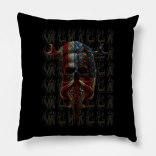 Until Valhalla Viking USA Flag Pillow