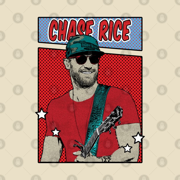 Chase Rice Pop Art Comic Style by Flasher