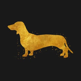 Dachshund dog golden art T-Shirt