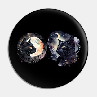 Nocturnal Cats Pin