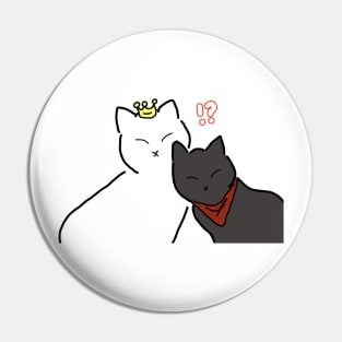 Surprised Merthur Cats Pin