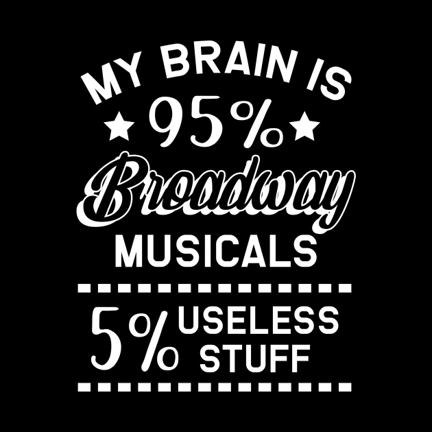 My brain is 95 % broadway by TheBestHumorApparel