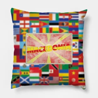 Macedonia Vintage style retro souvenir Pillow