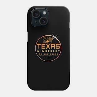 Solar Eclipse 2024 Texas Wimberley Total Eclipse Totality Phone Case