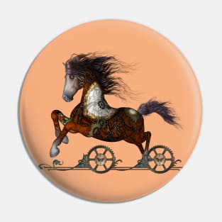 Wonderful steampunk horse Pin