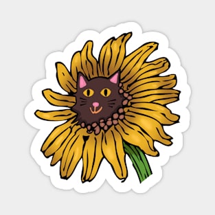 Cat as a Sunflower Magnet